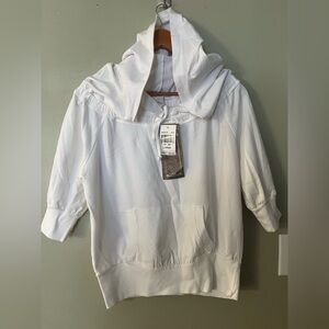 So Low  Hooded Sweatshirt White Cotton L NWT